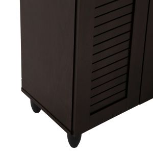 Shoe cabinet Prolly Hm9609,01 melamine wenge color 87x32x88hcm
