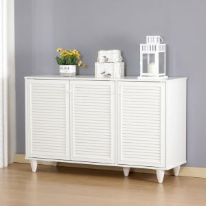 Ronan shoe cabinet in white color 105x35x66cm