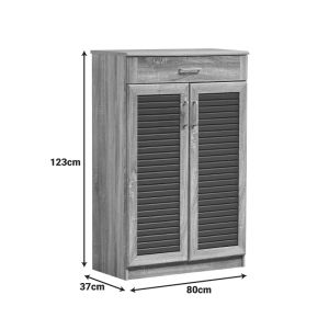 Shoe cabinet Sante 20 pairs Sonoma - dark gray color 80x37x123cm