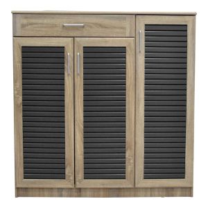 Shoe cabinet Sante 30 pairs in sonoma-dark gray 120x37x123cm