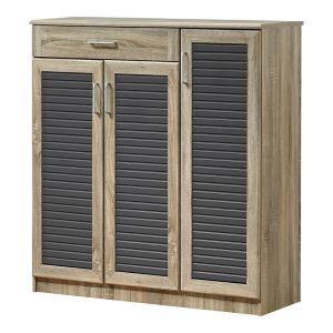 Shoe cabinet Sante 30 pairs in sonoma-dark gray 120x37x123cm