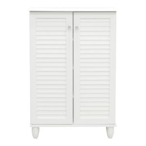 Shoe cabinet Santo 10 pairs in white 60x34.5x91.5cm