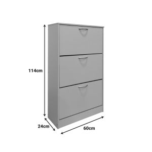 Шкаф за обувки Savaz в дъб-антрацит 60x24x114см