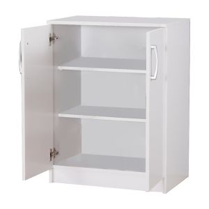 Shordo Emerie shoe cabinet made of melamine, white/oak color, 60x40.5x80cm