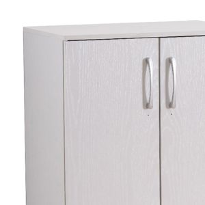 Shordo Emerie shoe cabinet made of melamine, white/oak color, 60x40.5x80cm