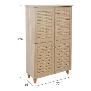Шкаф за обувки Wooden 4 Doors Hm2210,02 Sonama 77x34x123 Hm2210,02