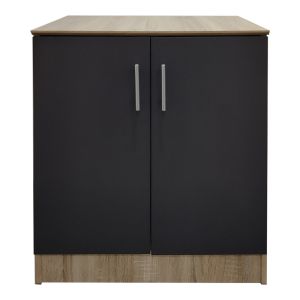 Shoe cabinet for 6 pairs Souken in Sonoma-dark gray 60x40x80cm