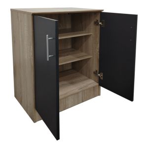 Shoe cabinet for 6 pairs Souken in Sonoma-dark gray 60x40x80cm
