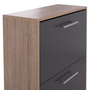 3-tier shoe cabinet, gray/sonoma color, Davina Hm2221.04, 62χ24χ110