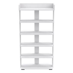 Riber melamine shoe cabinet in white color 73x30x142hcm Hm18191