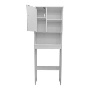 Шкаф за пералня Tazien в бяло 60x24x168.5 см