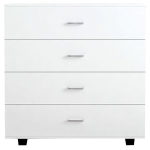 Cabinet with 4 drawers, white melamine Hm8996,03