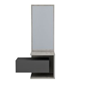 Hallway mirror cabinet Meara Hm8984.11 made of melamine, gray/sonoma color 49.1x31.3x90hcm
