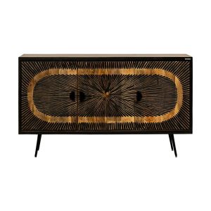 Шкаф-бюфет Kanpur 3 врати мангово дърво масив 145x40x85cm