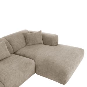 Corner (right) sofa Bricken beige fabric 110-282x98-160x72hcm Hm3275,01r