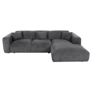Corner (right) sofa Bricken fabric anthracite 110-282x98-160x72hcm Hm3275,04r