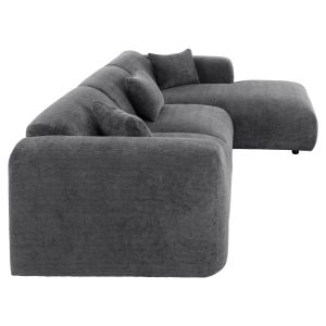 Corner (right) sofa Bricken fabric anthracite 110-282x98-160x72hcm Hm3275,04r