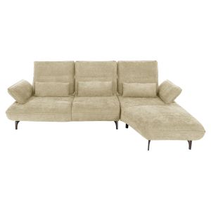 Corner (right) sofa bed Convert ecru fabric 283x188x100hcm, 01r, Hm3268