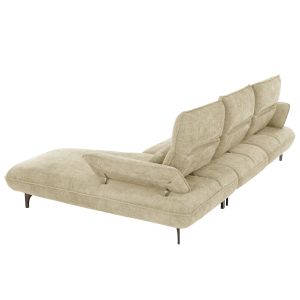 Corner (right) sofa bed Convert ecru fabric 283x188x100hcm, 01r, Hm3268