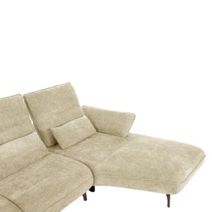 Corner (right) sofa bed Convert ecru fabric 283x188x100hcm, 01r, Hm3268