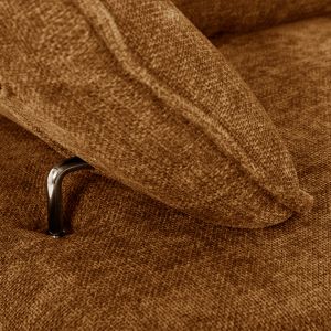 Corner (right) sofa bed Convert brick red fabric 283x188x100hcm, 02r, Hm3268