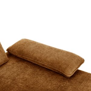 Corner (right) sofa bed Convert brick red fabric 283x188x100hcm, 02r, Hm3268