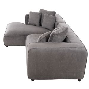Corner (left) sofa 3-seater Grace gray fabric 252x105-160x70-90hcm Hm3280,03l
