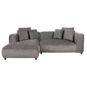 Corner (left) sofa 3-seater Grace gray fabric 252x105-160x70-90hcm Hm3280,03l