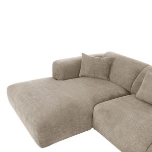 Corner (left) sofa Bricken Hm3275,01l beige fabric 110-282x98-160x72hcm