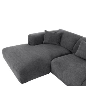 Corner (left) sofa Bricken Hm3275,04l anthracite fabric 110-282x98-160x72hcm