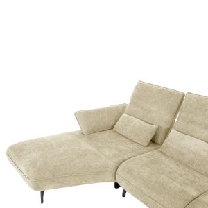 Corner (left) sofa bed Convert ecru fabric 283x188x100hcm, 01l, Hm3268