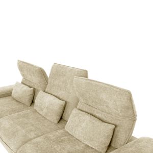Corner (left) sofa bed Convert ecru fabric 283x188x100hcm, 01l, Hm3268