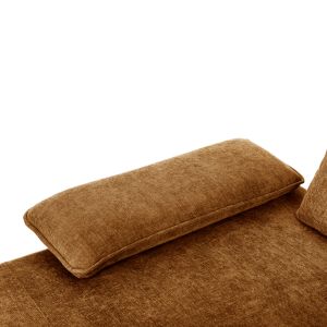 Corner (left) sofa bed Convert brick red fabric 283x188x100hcm, 02l, Hm3268