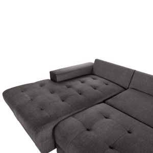 Corner (left) sofa bed with storage space Clancy Hm3281,02l anthracite fabric 308x181x92hcm