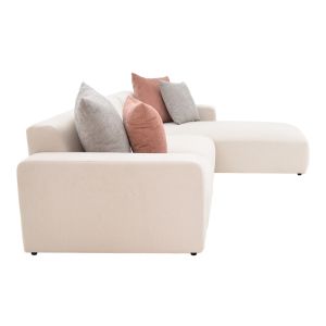 Corner double-sided sofa Manimy cream-colored fabric 285x186x95cm