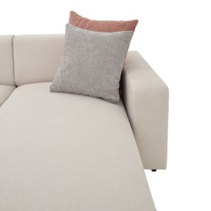 Corner double-sided sofa Manimy cream-colored fabric 285x186x95cm