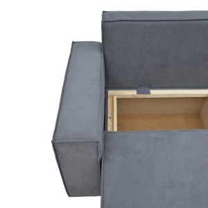 Corner double-sided sofa Venzie gray fabric 283x214x83cm