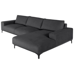 Corner sofa (right) Noa fabric anthracite 288x90-157x67-80hcm, 02r, Hm3278
