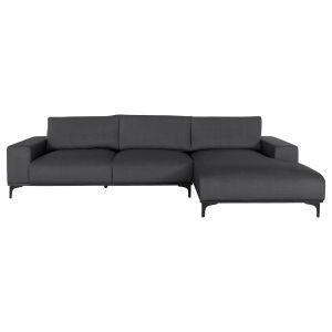 Corner sofa (right) Noa fabric anthracite 288x90-157x67-80hcm, 02r, Hm3278