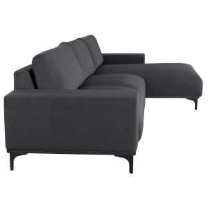 Corner sofa (right) Noa fabric anthracite 288x90-157x67-80hcm, 02r, Hm3278