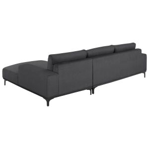 Corner sofa (right) Noa fabric anthracite 288x90-157x67-80hcm, 02r, Hm3278