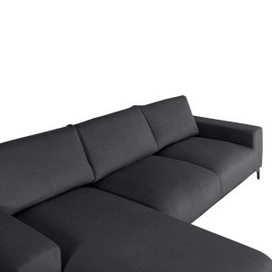 Corner sofa (left) Noa fabric anthracite 288x90-157x67-80hcm, 02l, Hm3278