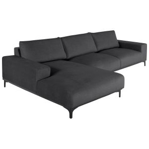 Corner sofa (left) Noa fabric anthracite 288x90-157x67-80hcm, 02l, Hm3278