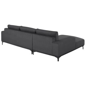 Corner sofa (left) Noa fabric anthracite 288x90-157x67-80hcm, 02l, Hm3278