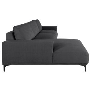 Corner sofa (left) Noa fabric anthracite 288x90-157x67-80hcm, 02l, Hm3278