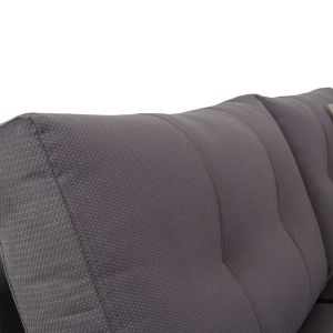 Corner sofa Boston with textile fabric in anthracite and green 280x225x90cm