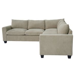 Ъглов диван Calder Hm3286.03 бежов плат 254x254x90 (седалка)x91всм.