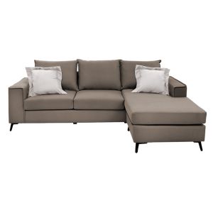Corner sofa Fabulous reversible in mocha-cream fabric 240x165x95cm