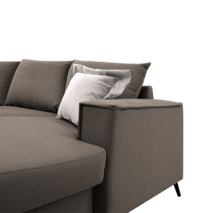 Corner sofa Fabulous reversible in mocha-cream fabric 240x165x95cm