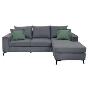Corner sofa Fabulous reversible fabric in dark gray 240x165x95cm